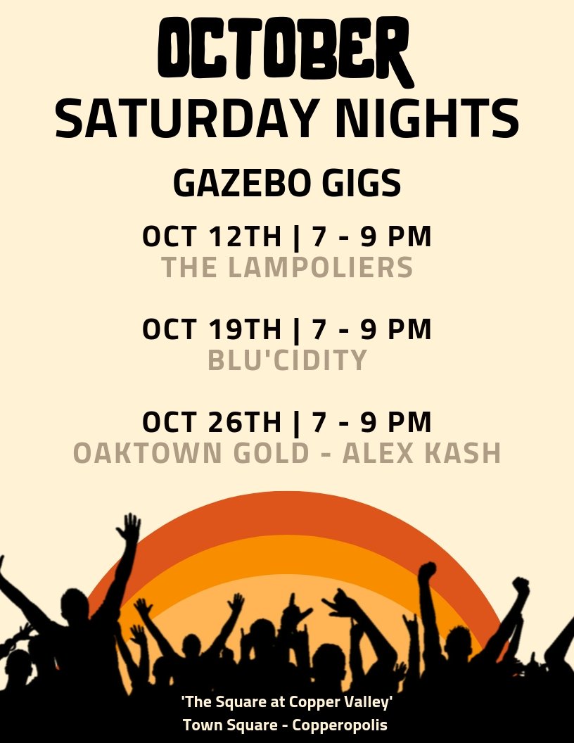 OCTOBER MUSIC GIGS OCTOBER MUSIC GIGS