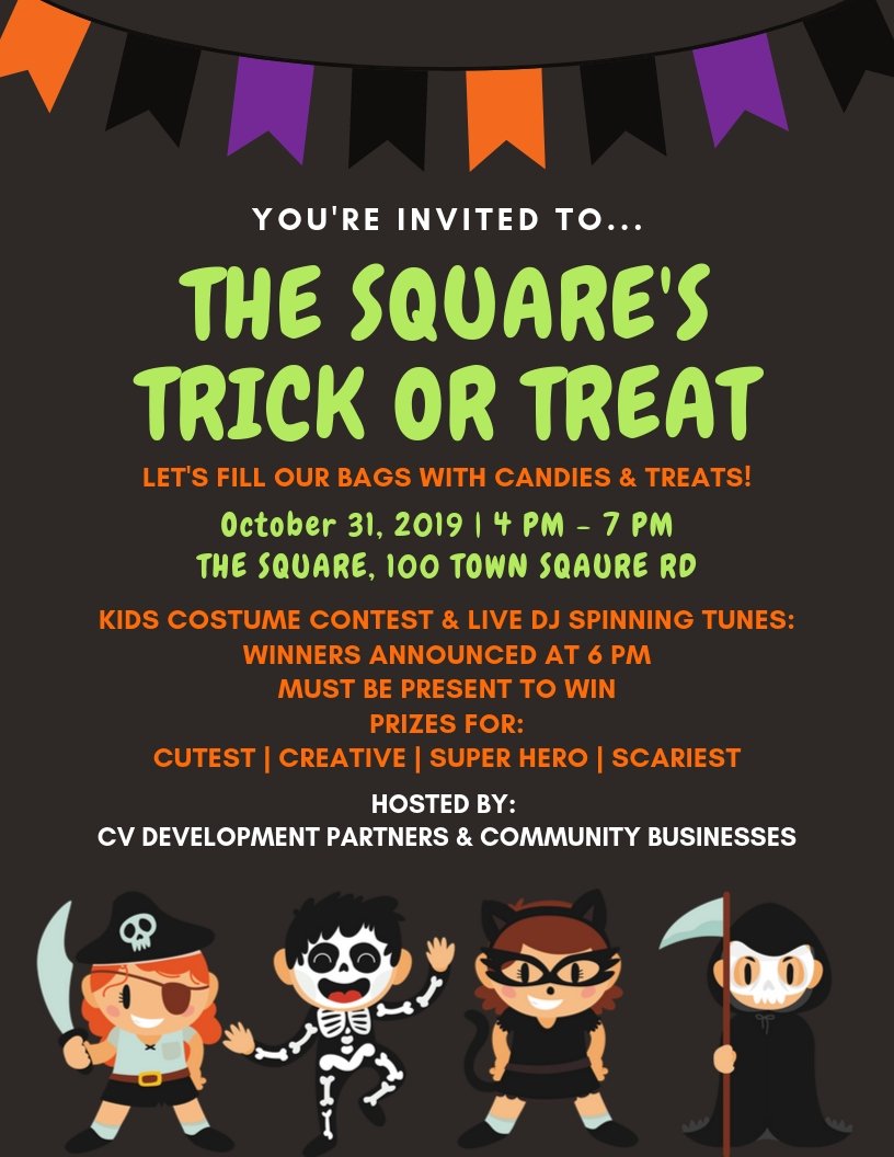The Square's Trick or Treat Flyer The Square's Trick or Treat Flyer